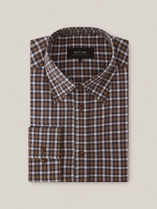 BRĄZOWA KOSZULA CAPRI DŁUGI RĘKAW