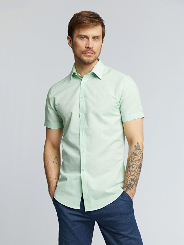 ZIELONA KOSZULA KRÓTKI RĘKAW