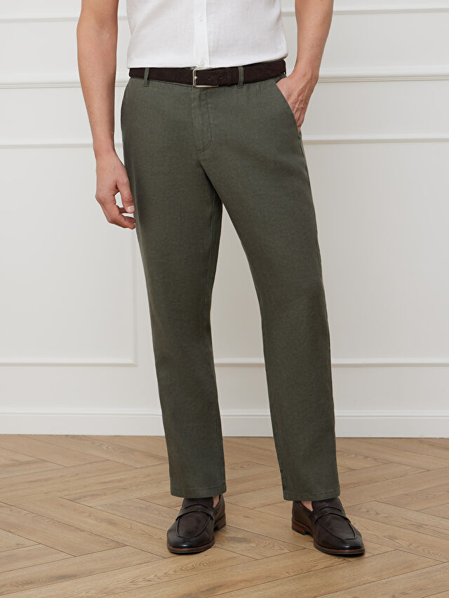 ZIELONE SPODNIE CANEY