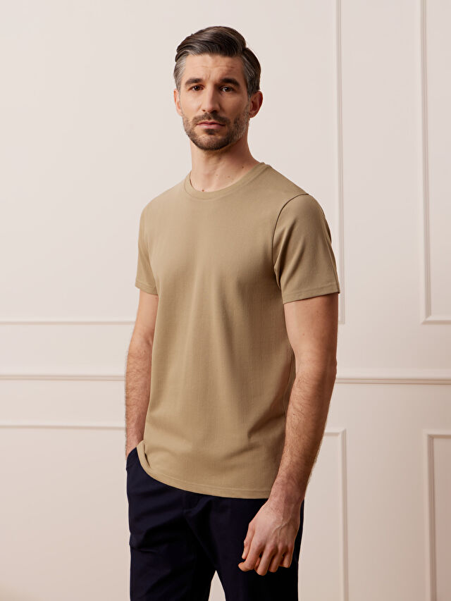 BRĄZOWY T-SHIRT GOSFIELD