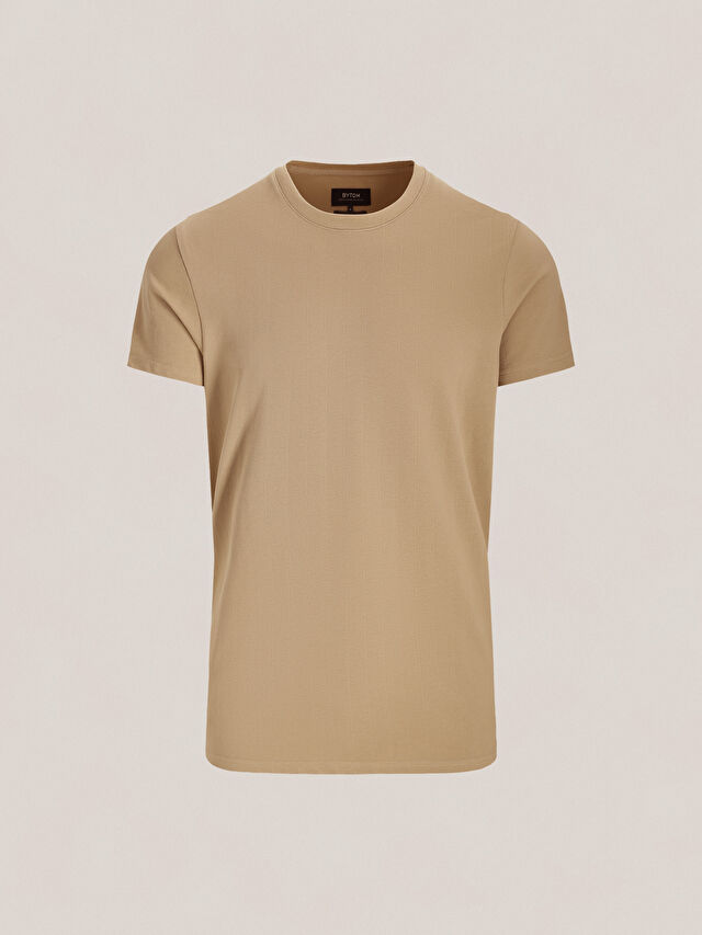 BRĄZOWY T-SHIRT GOSFIELD