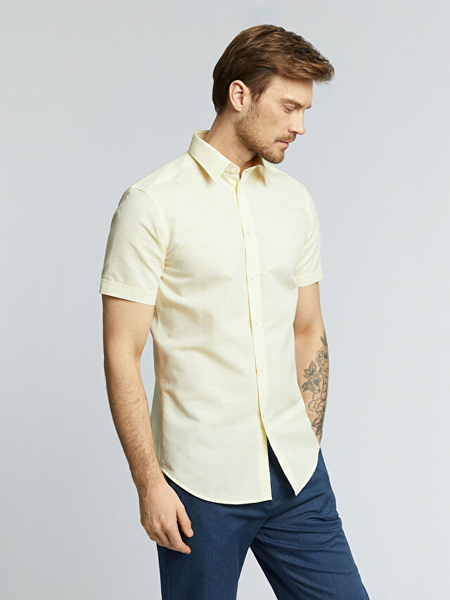 ŻÓŁTA KOSZULA KRÓTKI RĘKAW