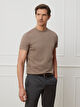 BRĄZOWY T-SHIRT WALSEY
